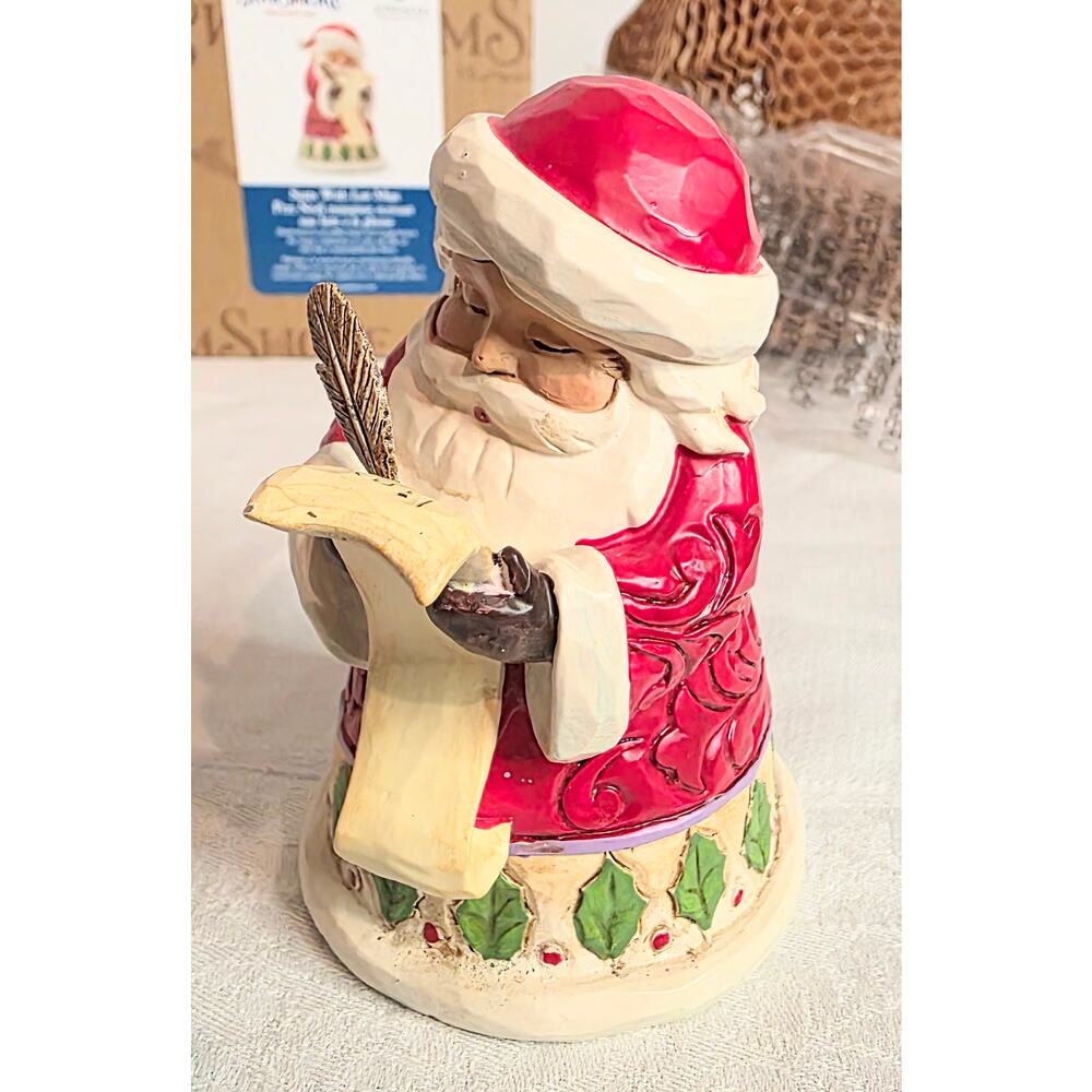 Jim Shore Heartwood Creek "Santa with List" Mini Figurine 4" Tall New in Box